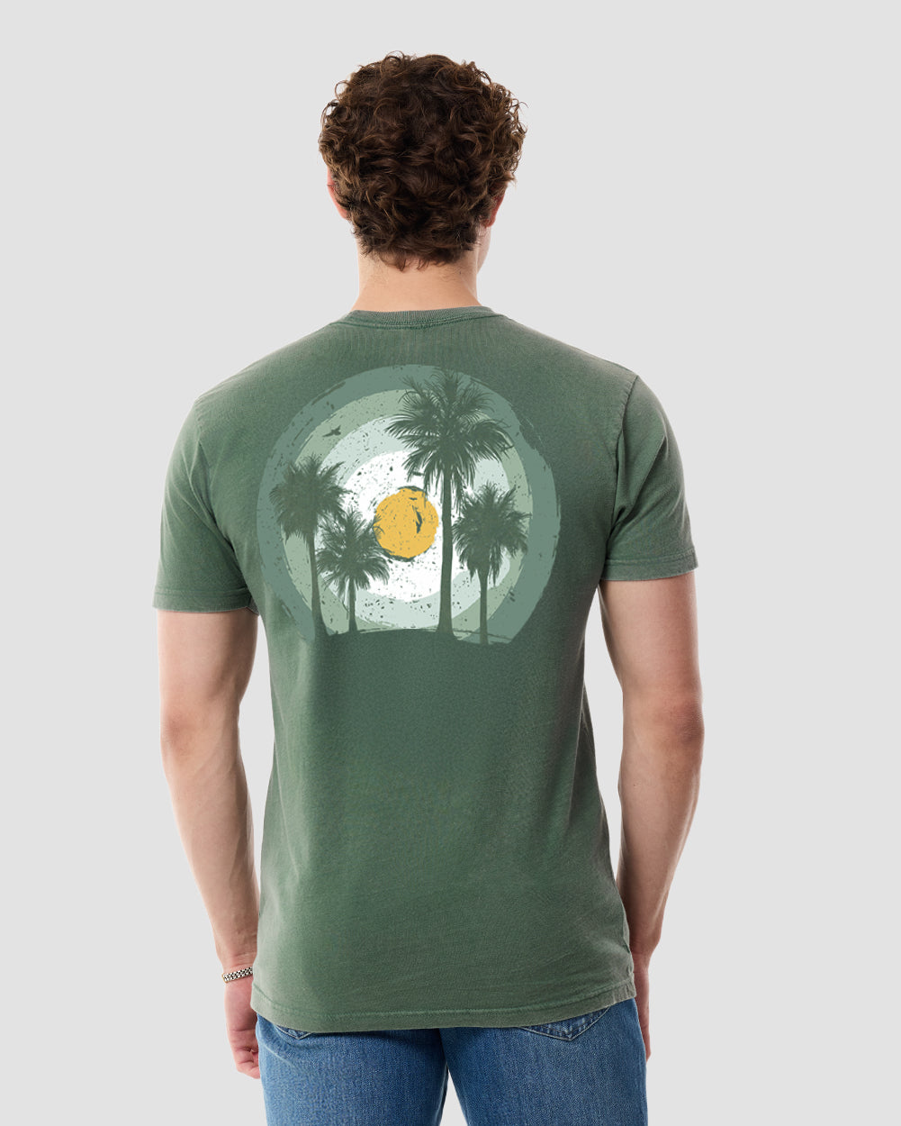 Sunlit Palms Vintage Tee-Vintage Royal Pine-Regular-Back--Chase---M