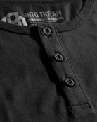 Long Sleeve Henley Tee - Non-Branded-Charcoal-Macro 1