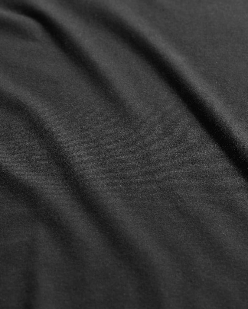 Long Sleeve Henley Tee - Non-Branded-Black-Macro 1