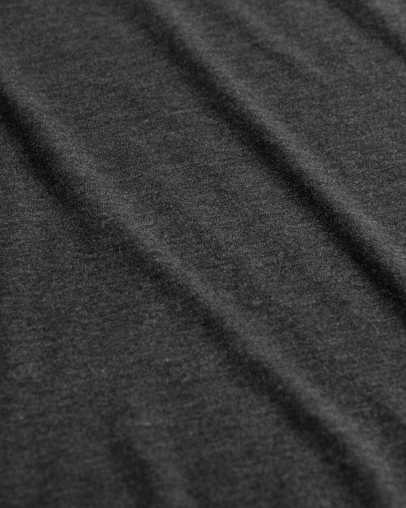 Long Sleeve Henley Tee - Branded-Charcoal-Detail3