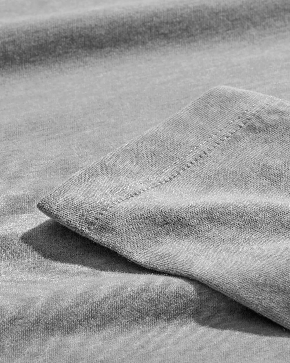 Long Sleeve Henley Tee - Non-Branded-Grey-Macro 2