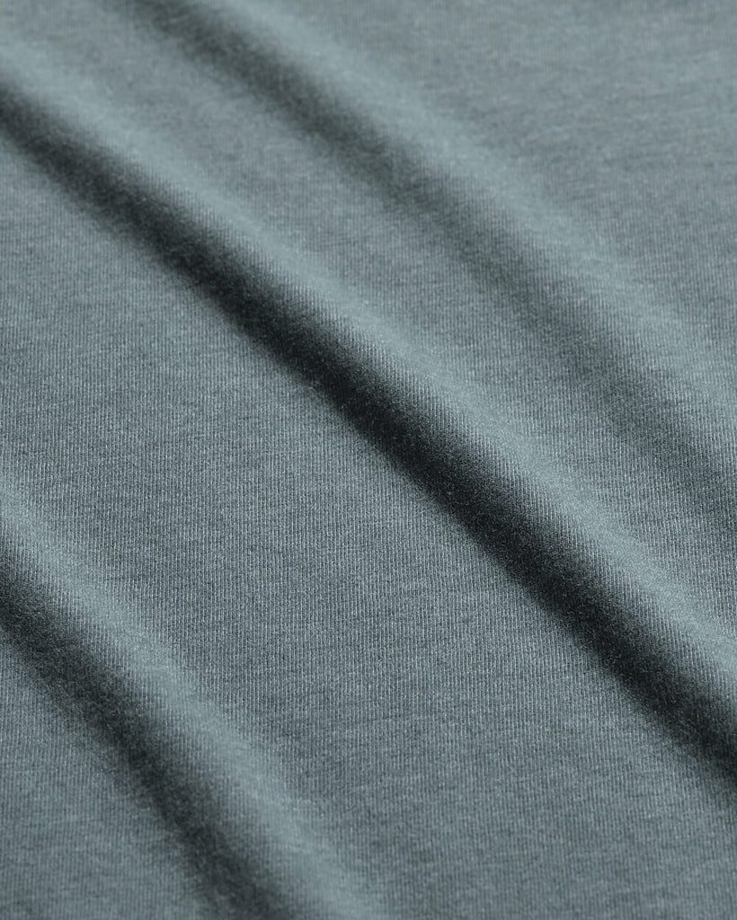 Long Sleeve Henley Tee - Branded-Indigo-Macro