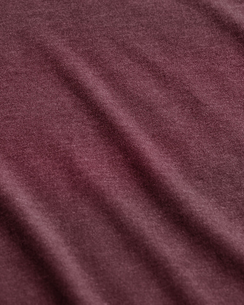 Long Sleeve Henley Tee - Branded-Maroon-Macro