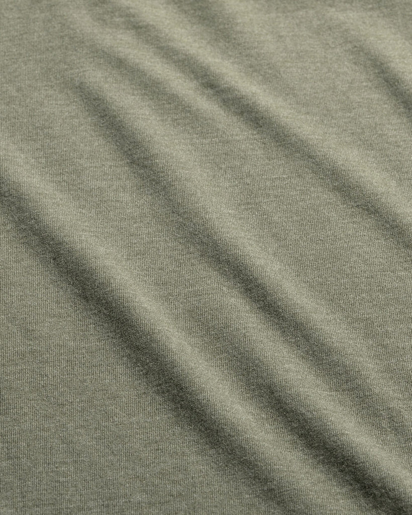 Long Sleeve Henley Tee - Branded-Olive Green-Macro