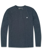 Long Sleeve Henley Tee - Branded-Navy-Mock