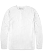Long Sleeve Henley Tee - Non-Branded-White-Front