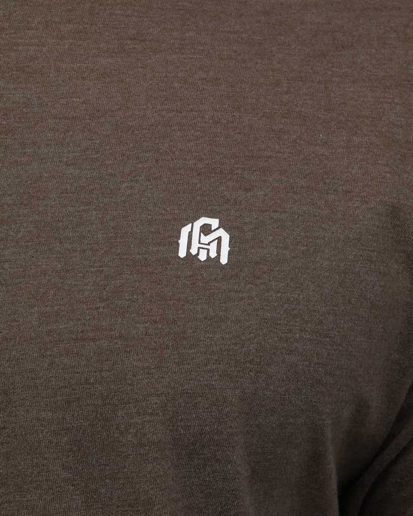 Long Sleeve Henley Tee - Branded-Brown-Detail2