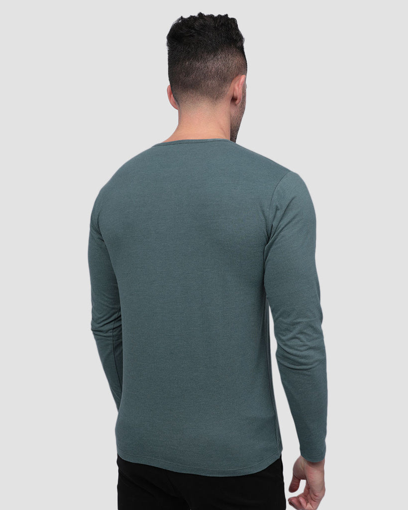 Long Sleeve Henley Tee - Branded-Indigo-Back--Zach---L