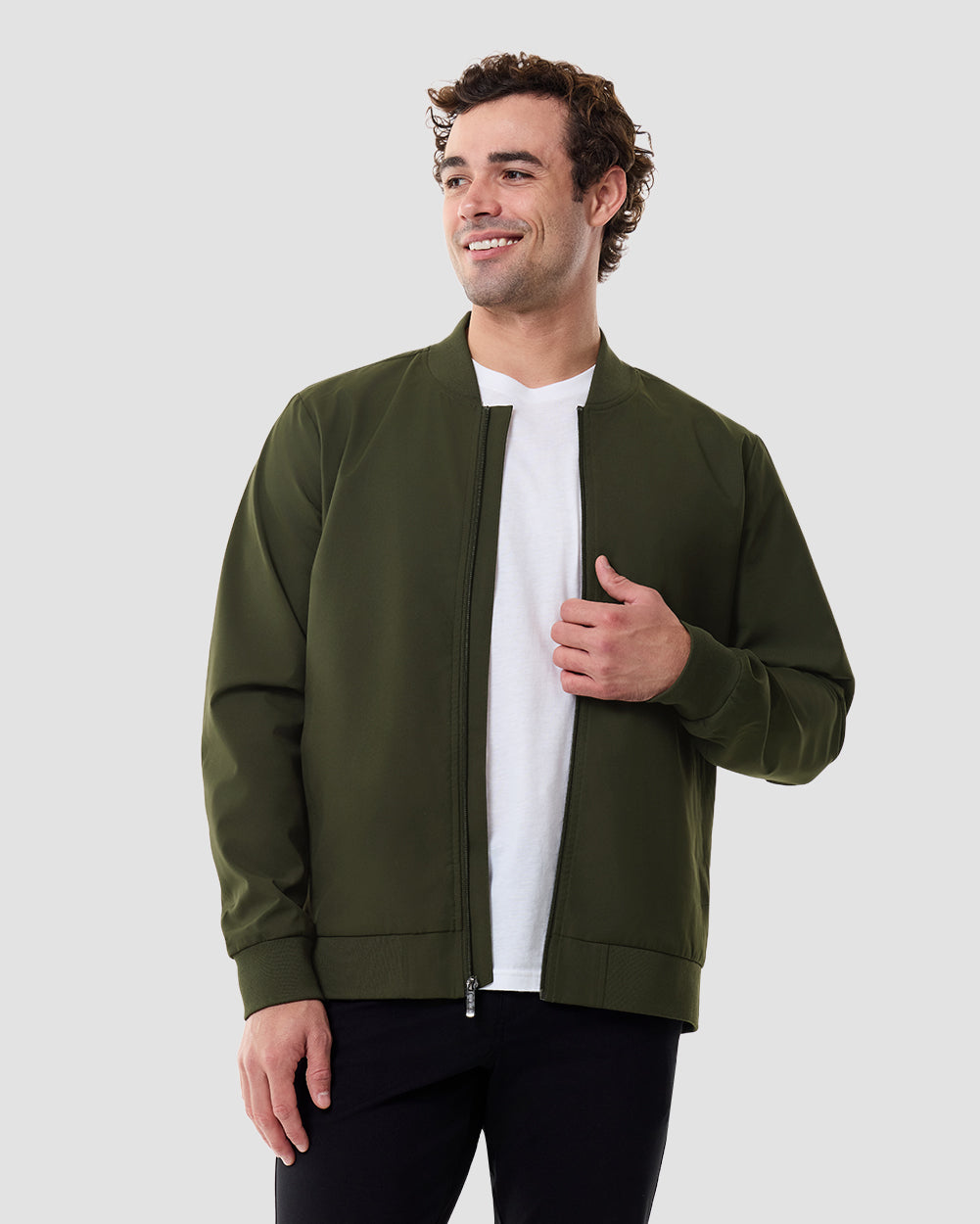 Heritage Bomber Jacket-Midnight Olive-Regular-Front--Chase---M