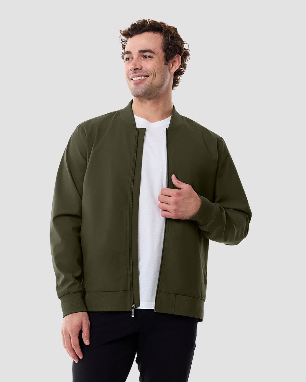 Heritage Bomber Jacket-Midnight Olive-Regular-Front--Chase---M