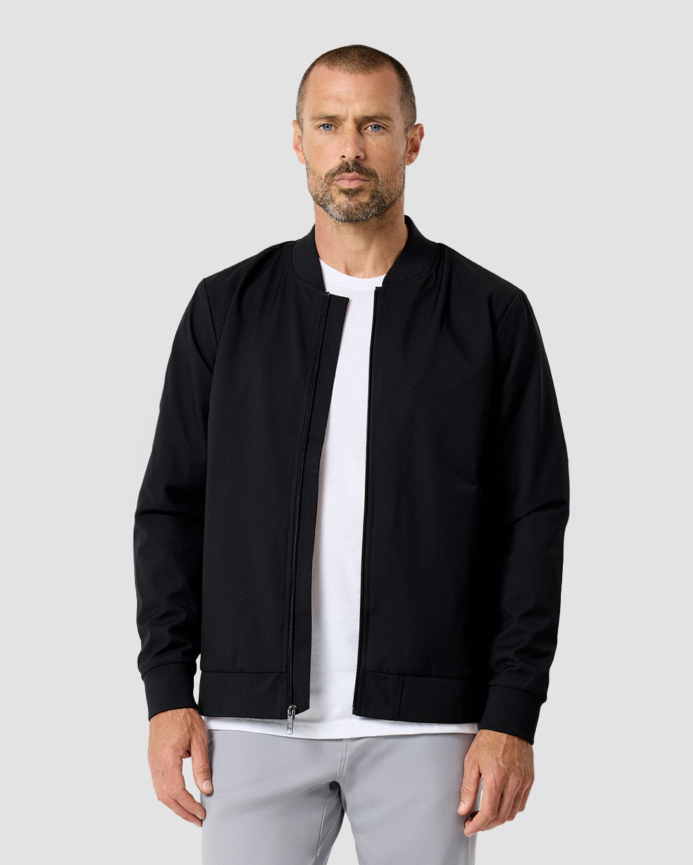 Heritage Bomber Jacket-Black-Regular-Front--Zac---L