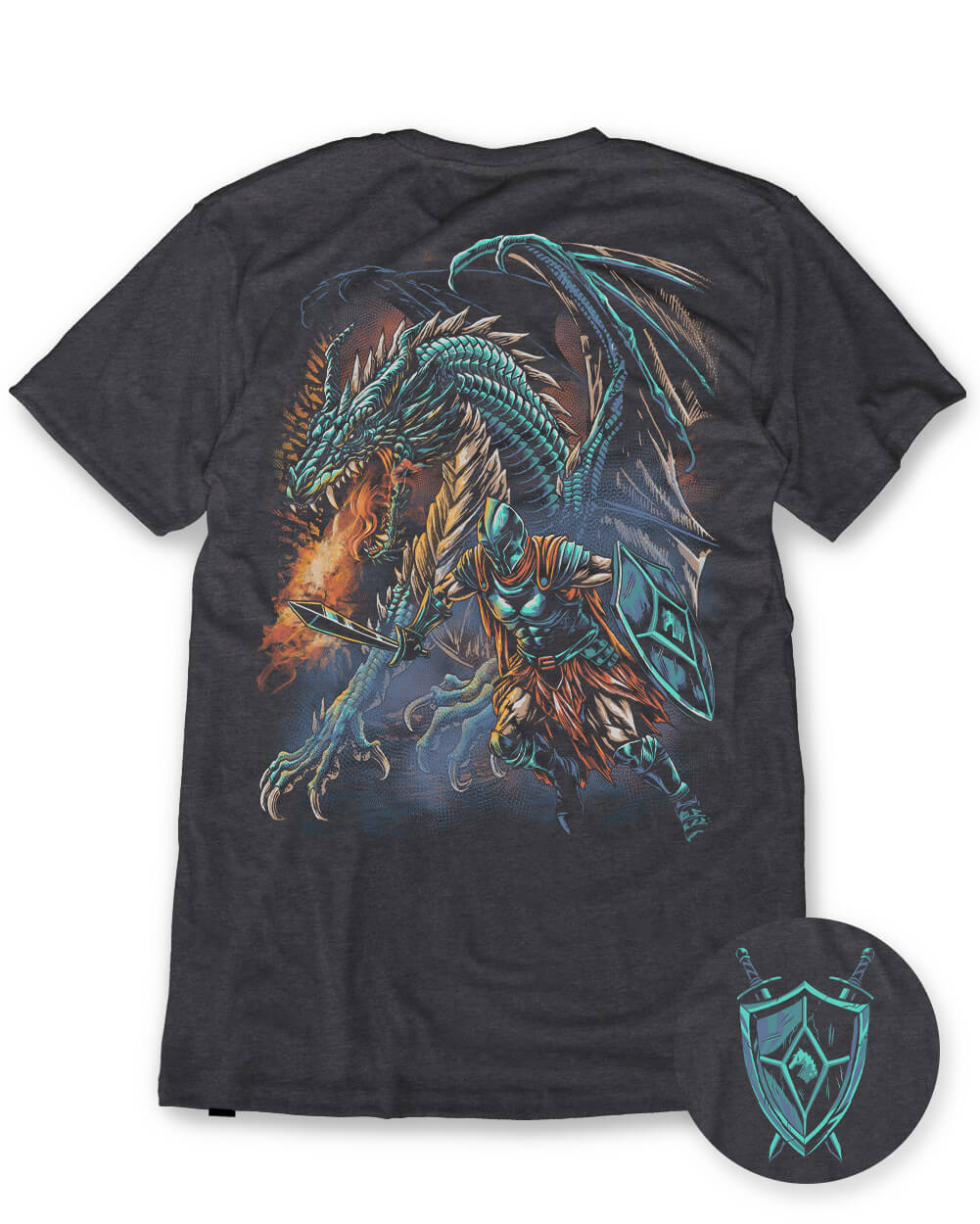 Inferno Blade Tee-Charcoal-Regular-Mock--Model---M