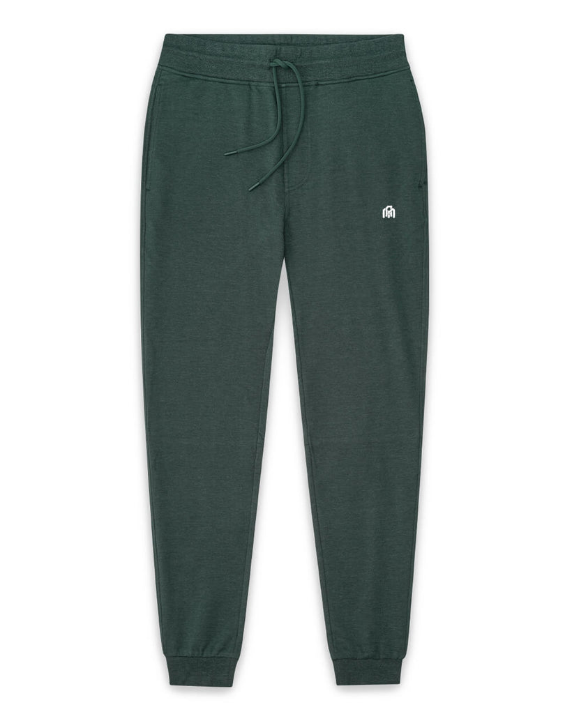 Fleece Joggers - Branded-Forest Green-Front