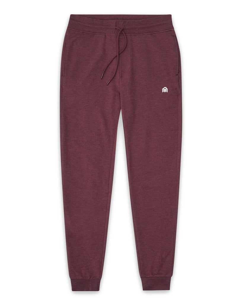 Fleece Joggers - Branded-Maroon-Front