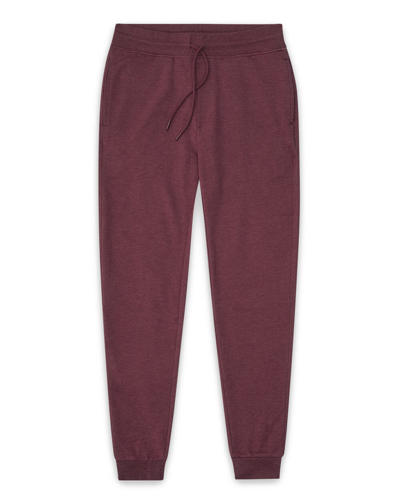 Fleece Joggers - Non-Branded-Maroon-Front