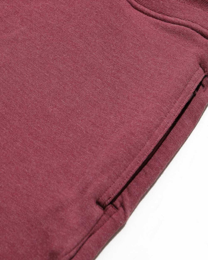 Fleece Joggers - Non-Branded-Maroon-Macro