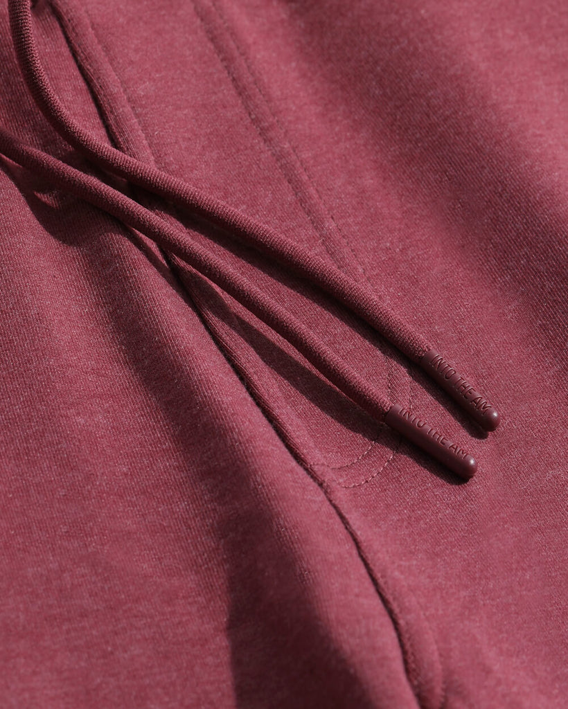 Fleece Joggers - Non-Branded-Maroon-Macro 1