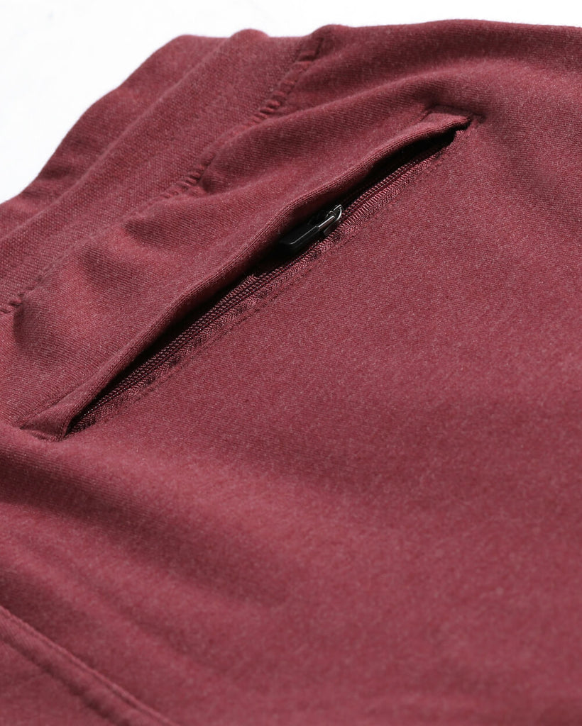 Fleece Joggers - Non-Branded-Maroon-Macro 2