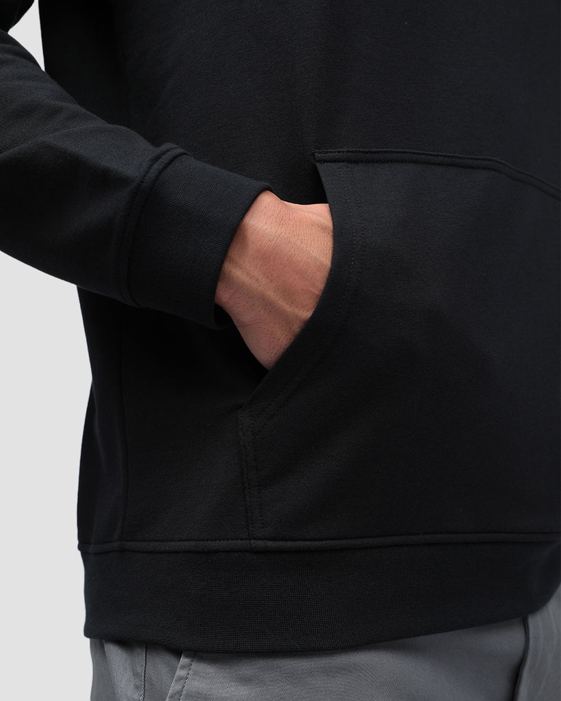 Pullover Hoodie (Classic Pocket) - Non-Branded-Black-Detail