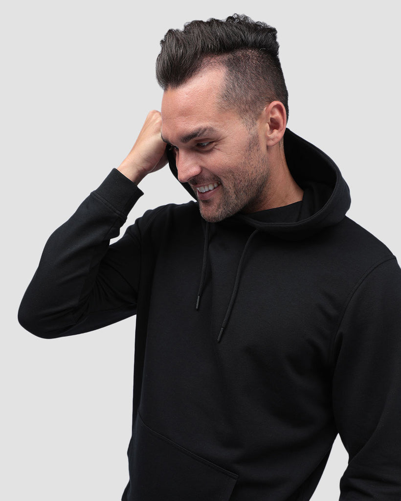 Pullover Hoodie (Classic Pocket) - Non-Branded-Black-Lifestyle--Zach---L