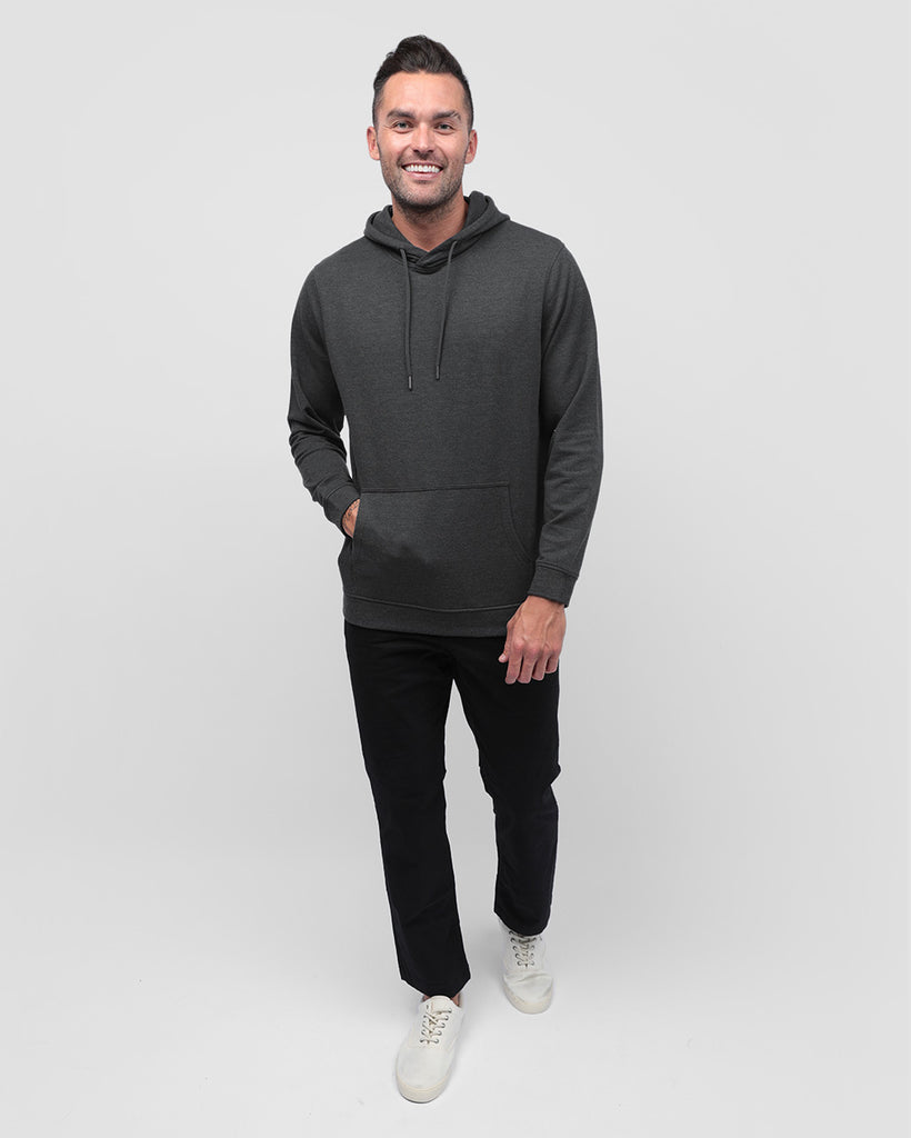 Pullover Hoodie (Classic Pocket) - Non-Branded-Charcoal-Back--Zach---L
