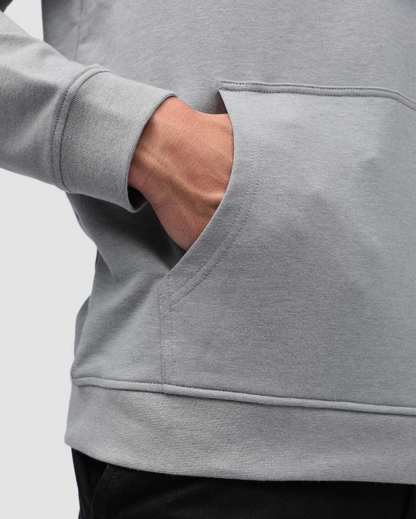 Pullover Hoodie (Classic Pocket) - Non-Branded-Grey-Detail