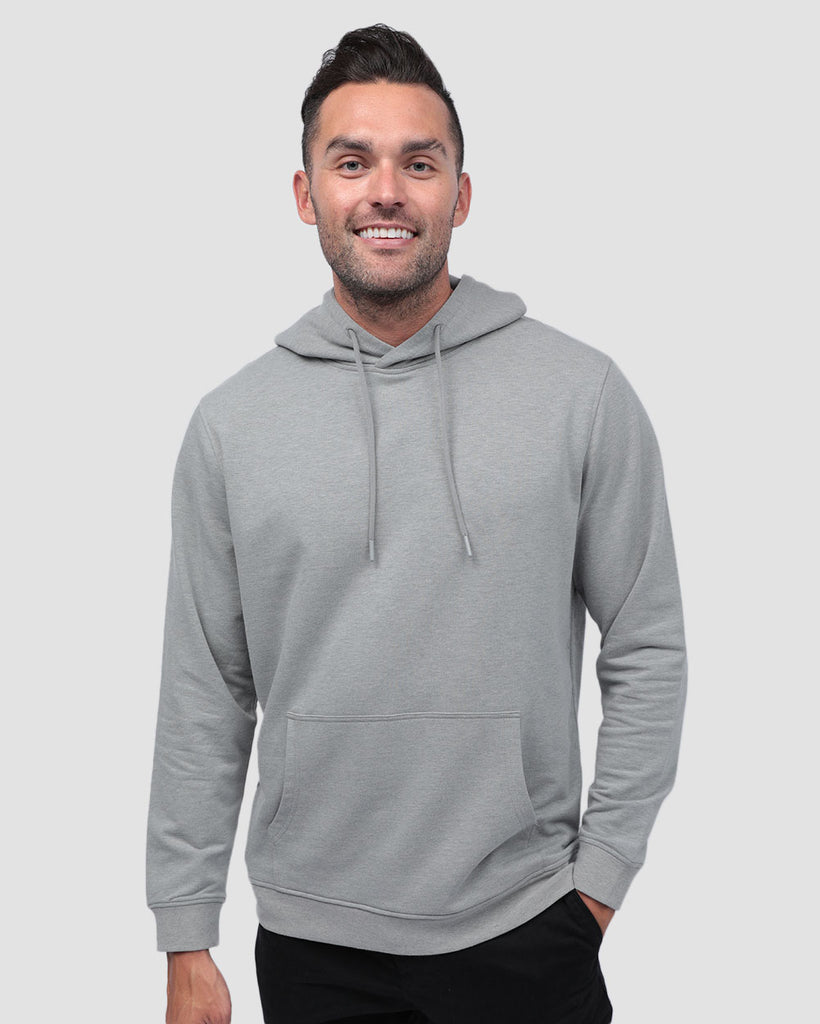 Pullover Hoodie (Classic Pocket) - Non-Branded-Grey-Front--Zach---L