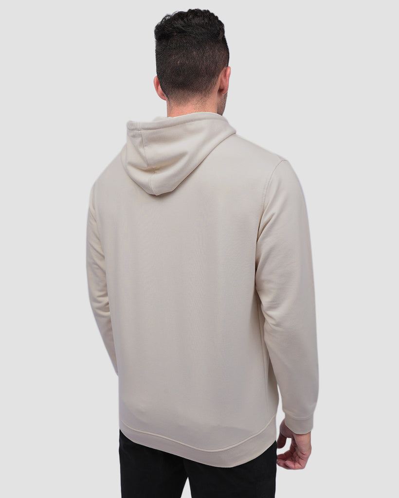 Pullover Hoodie (Classic Pocket) - Branded-Beige-Back--Zach---L