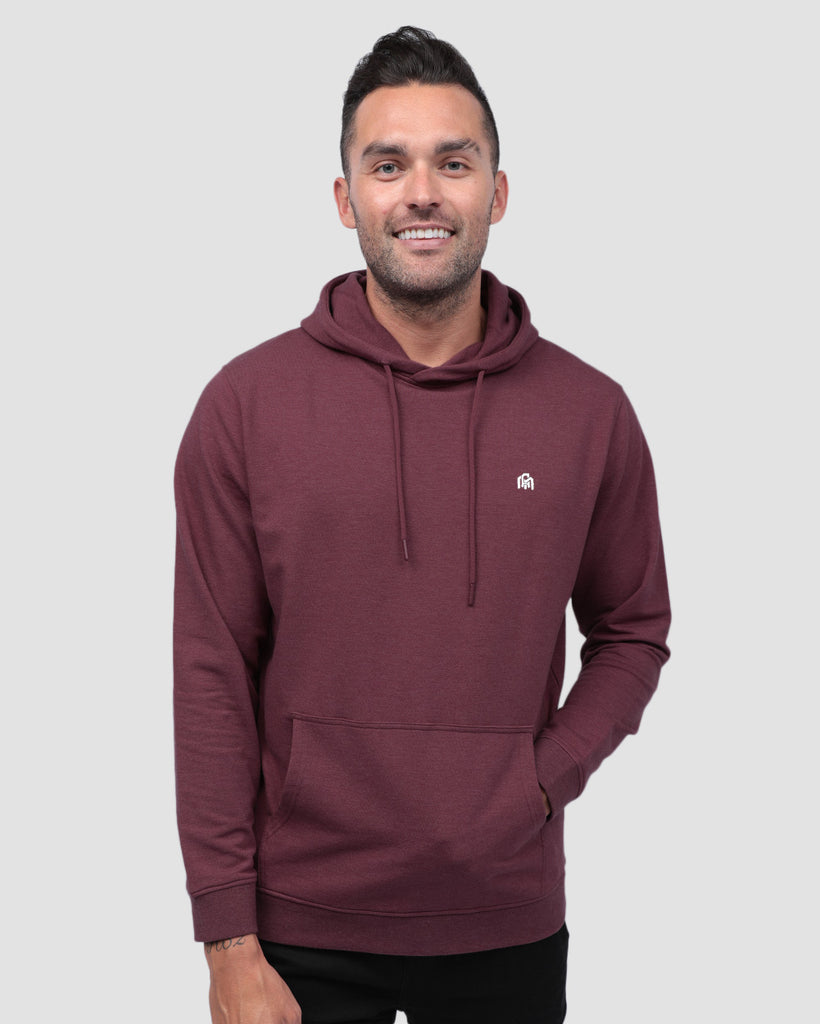 Pullover Hoodie (Classic Pocket) - Branded-Maroon-Front--Zach---L