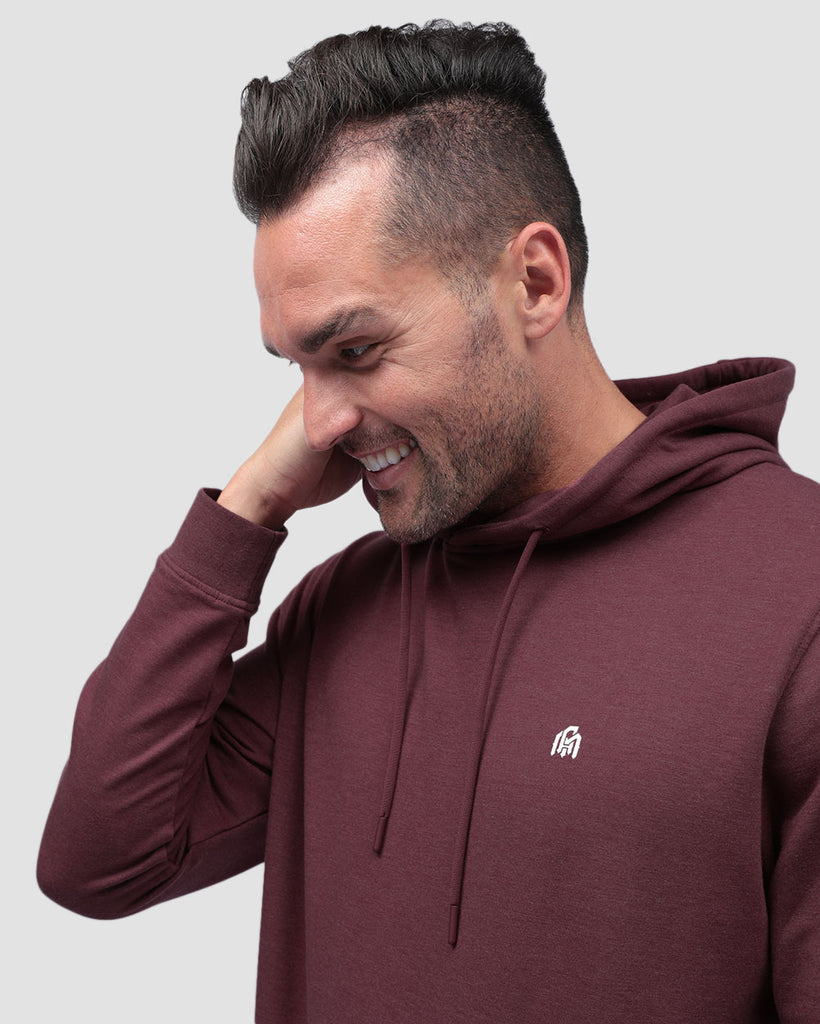 Pullover Hoodie (Classic Pocket) - Branded-Maroon-Lifestyle--Zach---L