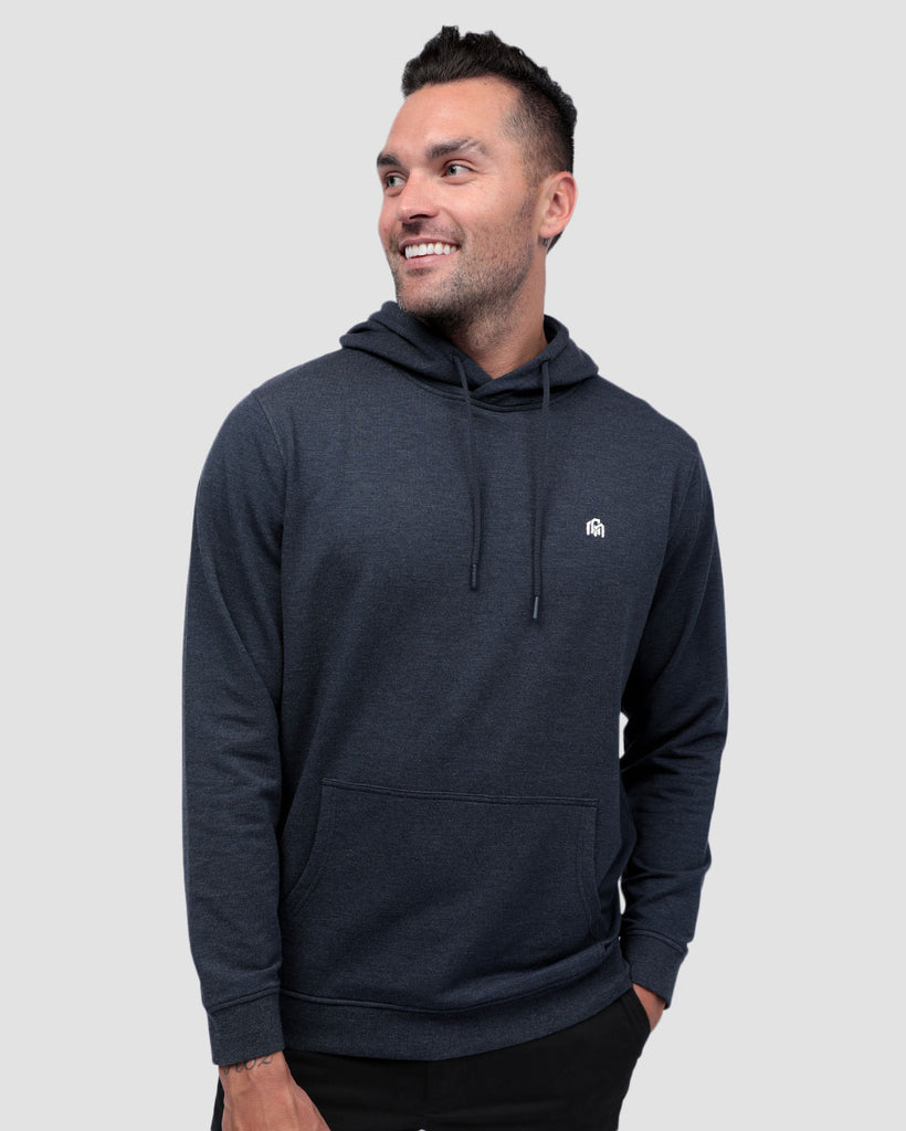 Pullover Hoodie (Classic Pocket) - Branded-Navy-Front--Zach---L