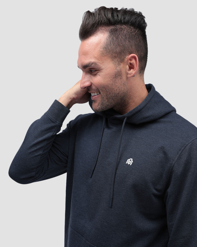 Pullover Hoodie (Classic Pocket) - Branded-Navy-Lifestyle--Zach---L