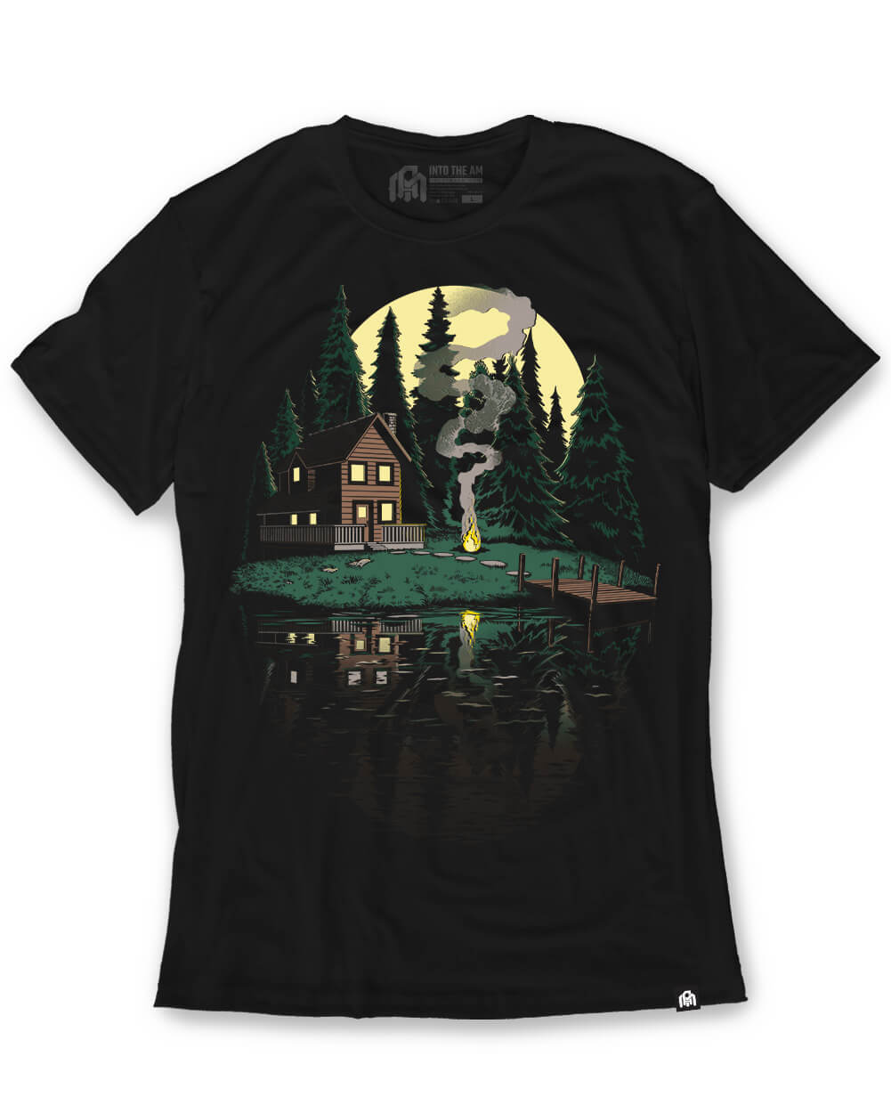 Lakeside Reflections Tee-Black-Front