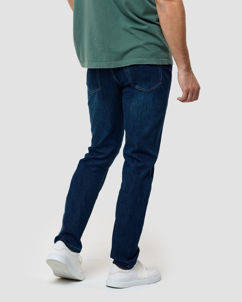 Legacy Stretch Denim Jeans-Dark Indigo-32"-Regular-Back--Erich---32