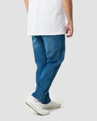 Legacy Stretch Denim Jeans-Medium Indigo-30"-Plus-Back--Model---40