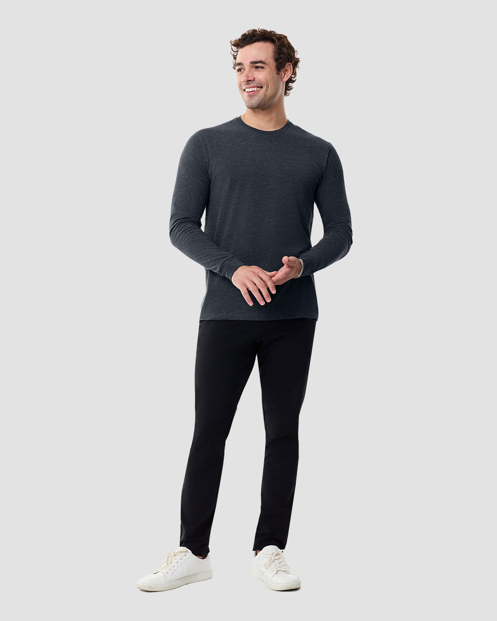 Essential Long Sleeve Tee-Charcoal-Full--Chase---L