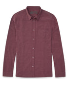 Long Sleeve Button Up-Maroon-Front