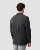 Long Sleeve Polo-Charcoal-Regular-Back--Model---L
