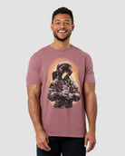 Lunar Petals Vintage Tee-Vintage Mauve-Regular-Front--Model---L