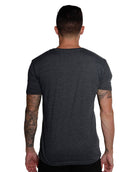 V-Neck Tee - Non-Branded-Charcoal-Back--Model---M-Regular