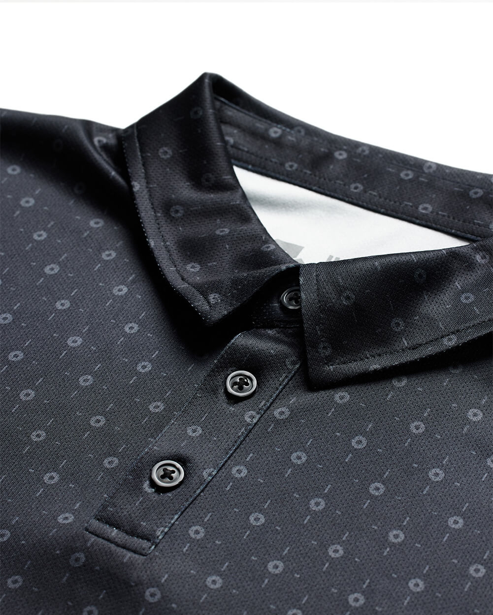 Performance Polo - Non-Branded-Black Dots-Regular-Detail 2--Alex---M
