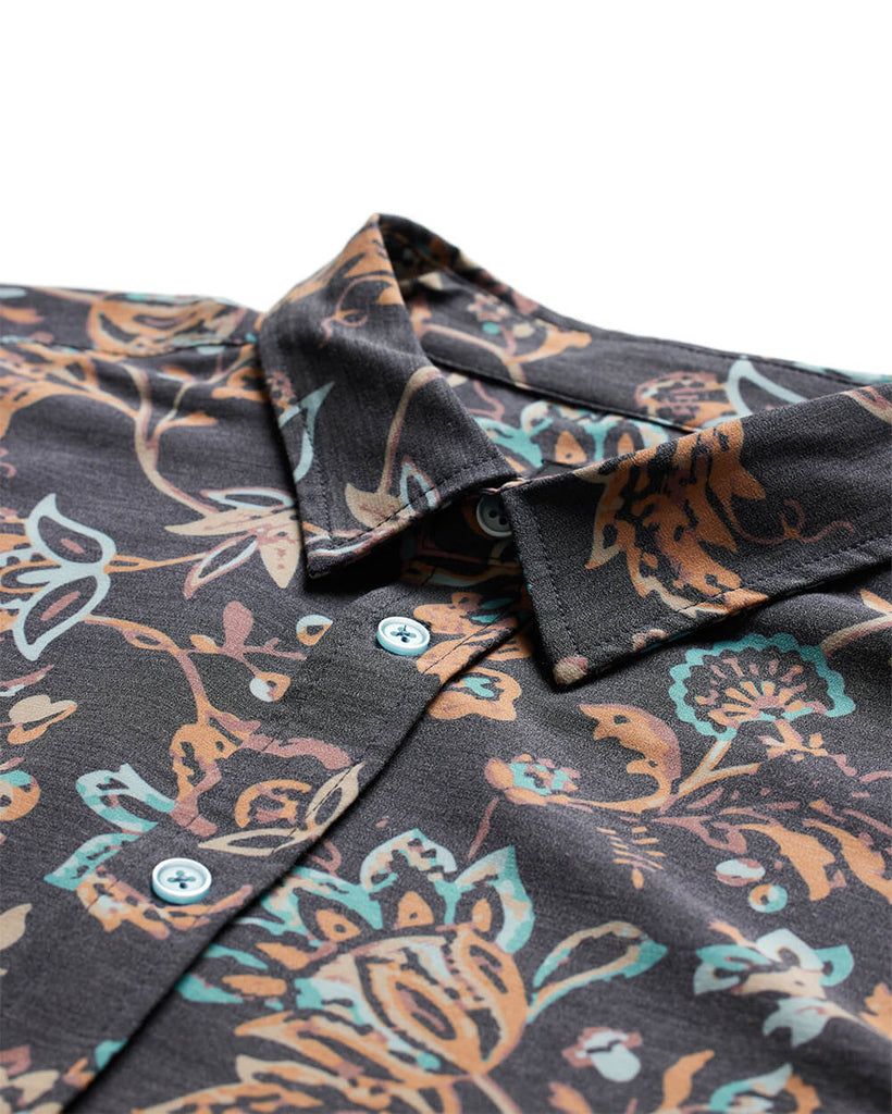 Relaxed Button Up - Non-Branded-Black Floral-Regular-Detail 3--Alex---M