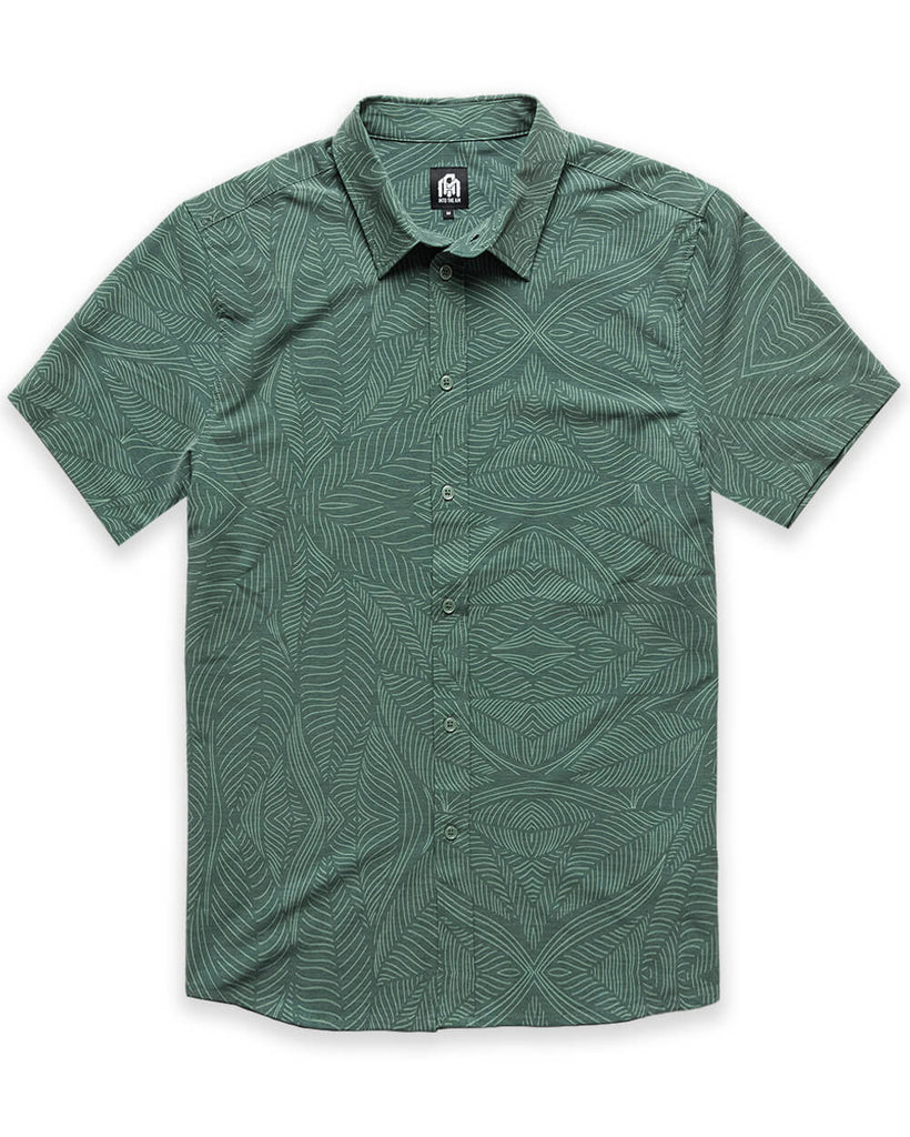 Relaxed Button Up - Non-Branded-Green Leaf-Regular-Mock--Alex---M
