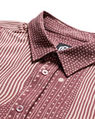 Relaxed Button Up - Non-Branded-Maroon Stripe Dot-Regular-Detail 3--Alex---M