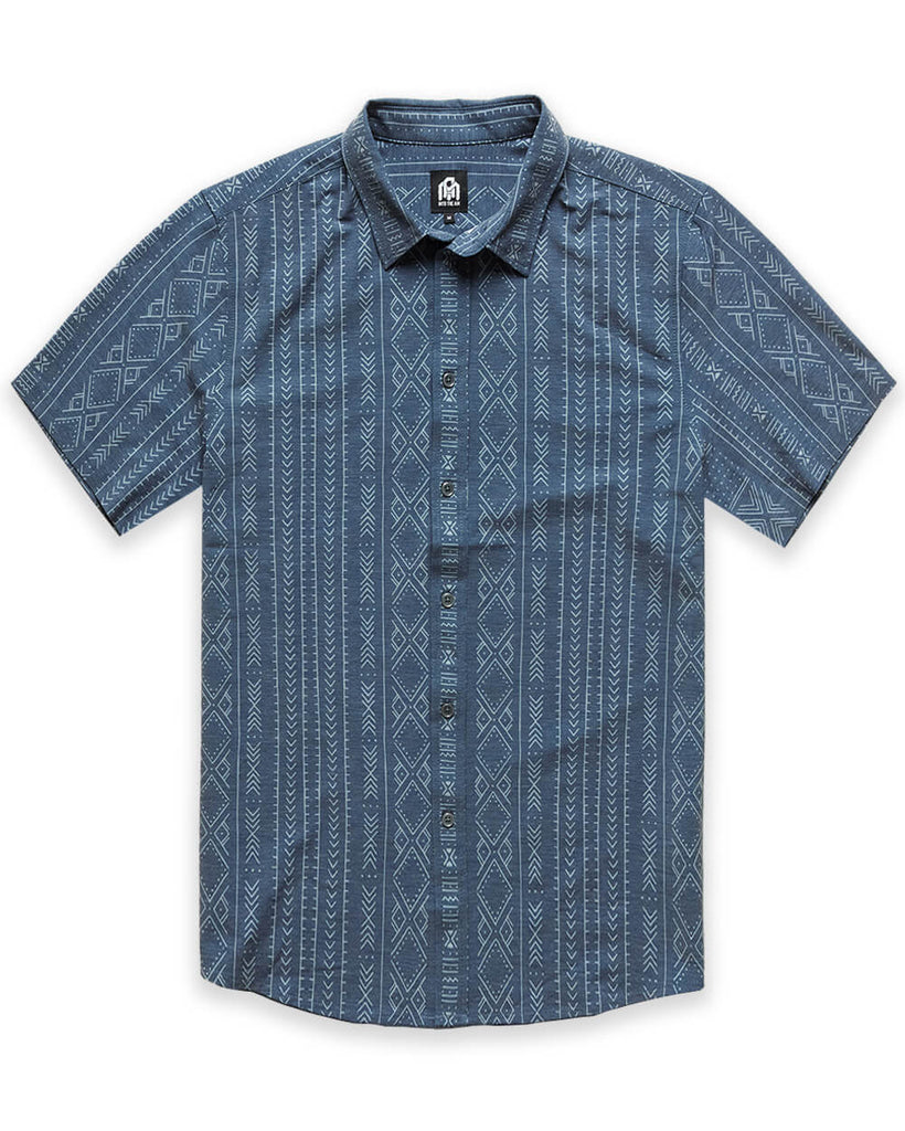 Relaxed Button Up - Non-Branded-Navy Tribal-Regular-Mock--Alex---M