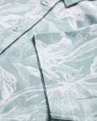 Relaxed Button Up-Slate Green Floral-Regular-Detail--Alex---M