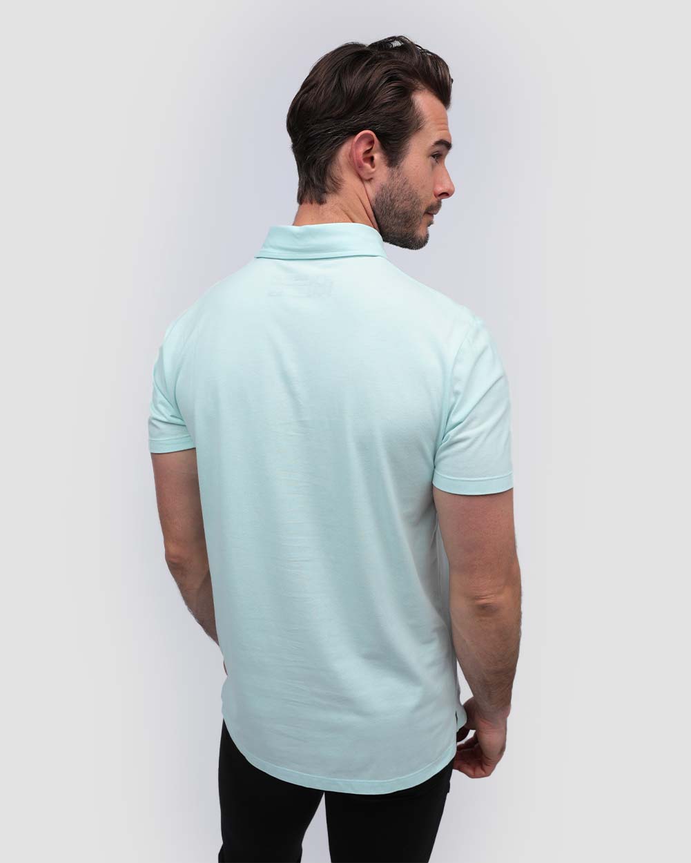 Polo - Non-Branded-Mint-Light Blue-Back--Alex---M-Regular