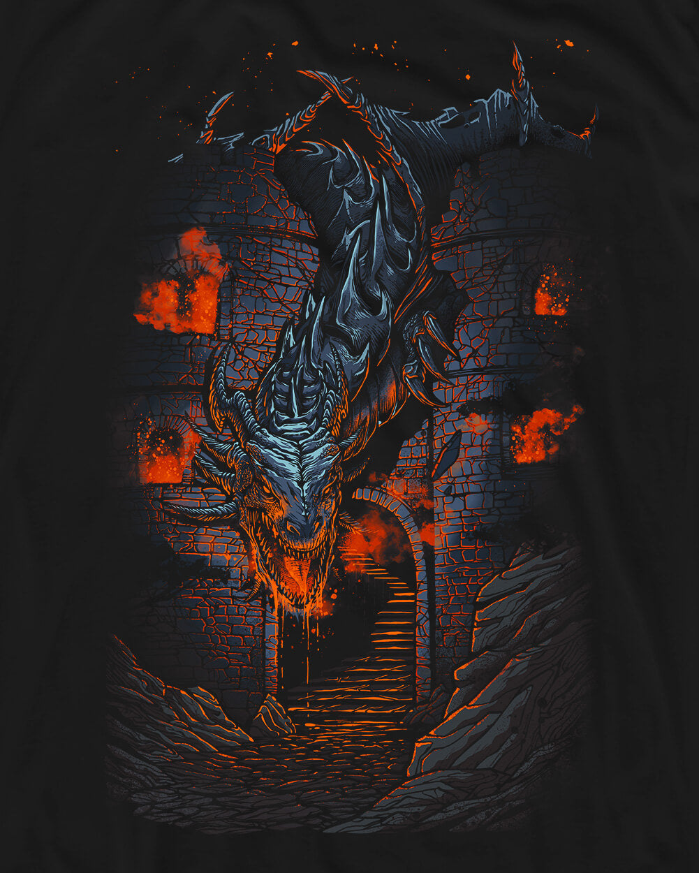 Molten Reign Glow-in-the-Dark Tee-Black-Regular-Swatch--Model---M