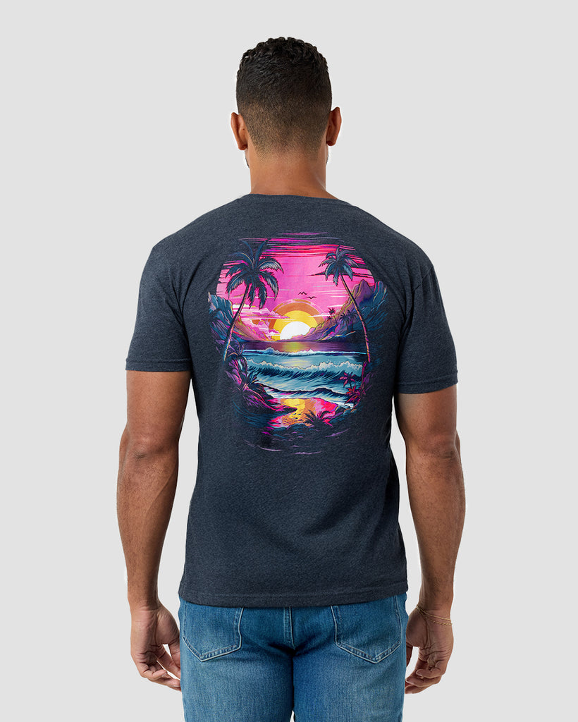Neon Shores II Tee-Navy-Regular-Back--Nico---L
