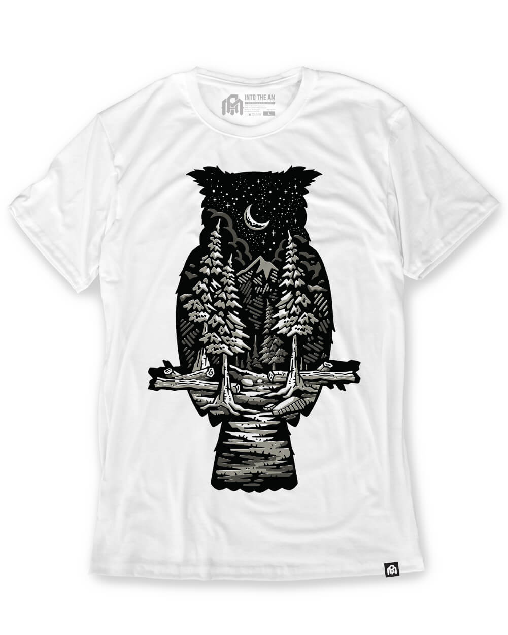 Nocturnal Nature Tee-White-Front